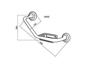Поручень для ванны с мыльницей Boheme Imperiale 10422 купить в интернет-магазине сантехники Sanbest