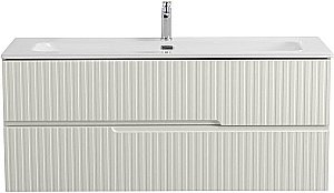 Тумба с раковиной Cezares DUET-N 120 DUET-N-1200-2C-SO-AS-P альпака брашированная для ванной в интернет-магазине Sanbest