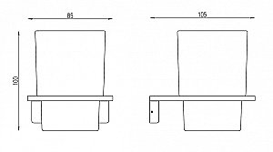 Стакан для зубных щеток ABBER Funktion AA1160 хром купить в интернет-магазине сантехники Sanbest