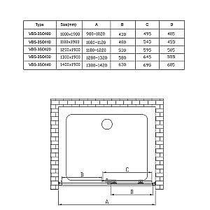 Душевая дверь Vincea SOFT VDS-3SO 120 хром/прозрачное купить в интернет-магазине Sanbest