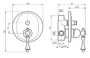 Смеситель для душа Migliore BOMOND 26892 золото купить в интернет-магазине сантехники Sanbest