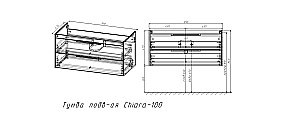 Тумба с раковиной Vincea Chiara 2D 1000 T.Oak для ванной в интернет-магазине Sanbest