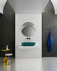 Раковина Abber Kristall AT2801Aquamarin бирюзовая купить в интернет-магазине Sanbest