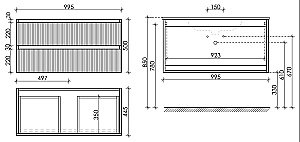 Тумба с раковиной Sancos SNOB R SNR100W 100 Bianco для ванной в интернет-магазине Sanbest