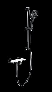 Смеситель для душа с гарнитуром WONZON & WOGHAND ClickPlate, Черный матовый (WW-B2052-A-MB) купить в интернет-магазине сантехники Sanbest
