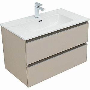 Тумба с раковиной Aquanet Вега 80 329585 бежевая для ванной в интернет-магазине Sanbest