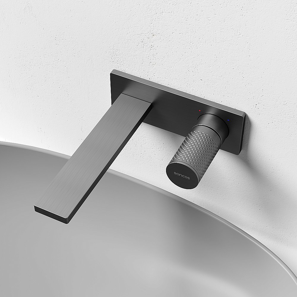 Смеситель для раковины Sancos Nexus SC9013GG вороненая сталь купить в интернет-магазине сантехники Sanbest