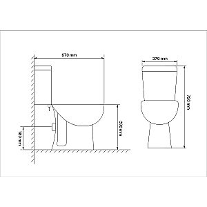 Унитаз напольный Loranto Lino CS-CT8812 с бачком, с сиденьем микролифт, белый купить в интернет-магазине Sanbest