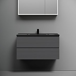 Тумба с раковиной Sancos Folk 90 FL90GS Grey soft для ванной в интернет-магазине Sanbest