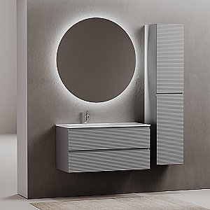 Тумба с раковиной Sancos Folk 100 FL100 Ergraut soft левая/правая для ванной в интернет-магазине Sanbest