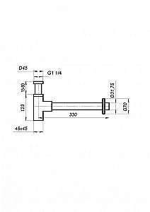 Сифон для раковины BelBagno BB-SMQ2-NERO черный купить в интернет-магазине сантехники Sanbest