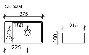 Тумба с раковиной Sancos Mini MN35EG дуб галифакс для ванной в интернет-магазине Sanbest