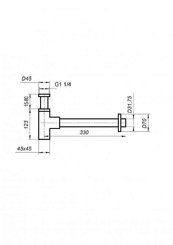 Сифон для раковины BelBagno BB-SMQ2-NERO черный купить в интернет-магазине сантехники Sanbest