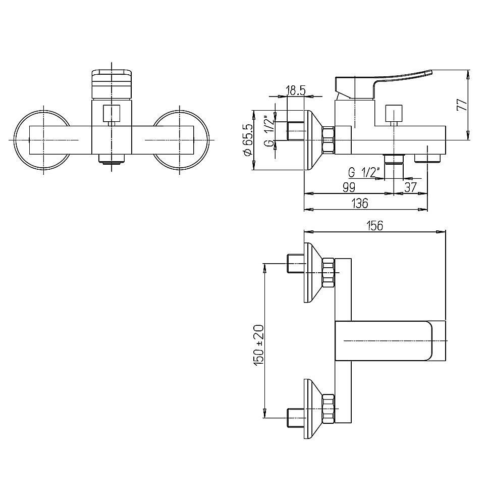 Смеситель для ванны PAINI Tank TKCR111LMKM хром купить в интернет-магазине сантехники Sanbest