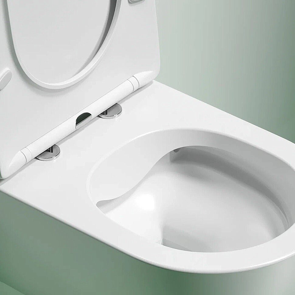 Унитаз подвесной Ceramica Nova Modena CN6063MW безободковый, с крышкой микролифт, белый матовый купить в интернет-магазине Sanbest