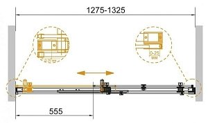 Душевая дверь Cezares STYLUS-SOFT-BF-1-130-C-Cr купить в интернет-магазине Sanbest