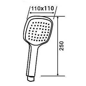 Душевая лейка Orange O-Shower S04HSB черный купить в интернет-магазине сантехники Sanbest