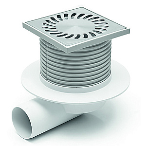 Душевой трап Azario Нептун D50 122х122 AZ-425 X L нержавеющая сталь купить в интернет-магазине Sanbest