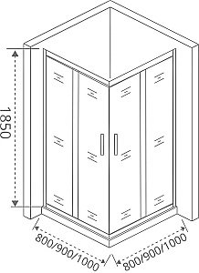 Душевой уголок Good door LATTE CR 80x80 матовый купить в интернет-магазине Sanbest
