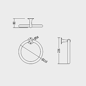 Полотенцедержатель DEVON&DEVON New York NY107CR купить в интернет-магазине сантехники Sanbest