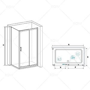 Душевой уголок RGW Passage PA-145 80x140 купить в интернет-магазине Sanbest