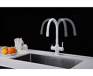 Смеситель для кухни Paulmark Salix Sa213419-WH белый матовый купить в интернет-магазине сантехники Sanbest