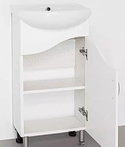 Тумба с раковиной Style Line Эко Волна №2 40 белая для ванной в интернет-магазине Sanbest