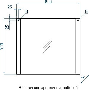 Зеркало Style Line Лотос 80x70 в ванную от интернет-магазине сантехники Sanbest
