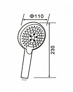 Душевая лейка Orange O-Shower OS03w белый купить в интернет-магазине сантехники Sanbest