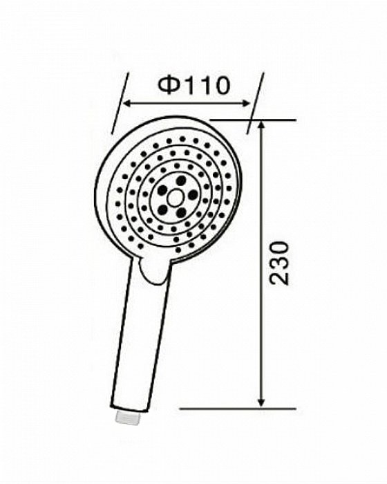 Душевая лейка Orange O-Shower OS03w белый купить в интернет-магазине сантехники Sanbest