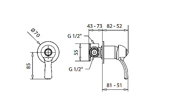 Смеситель для душа Migliore Grazia 29687 Хром купить в интернет-магазине сантехники Sanbest