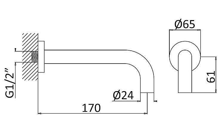 Излив для ванной Cezares Leaf SC хром купить в интернет-магазине сантехники Sanbest