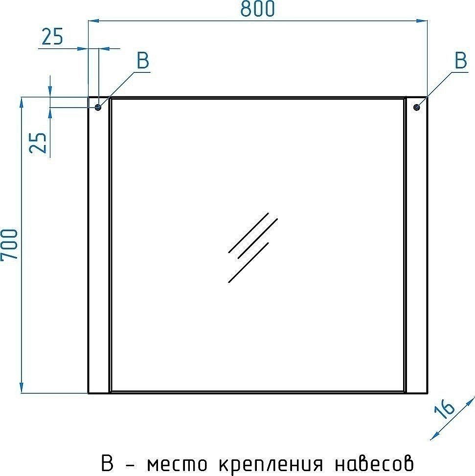 Зеркало Style Line Лотос 80x70 в ванную от интернет-магазине сантехники Sanbest