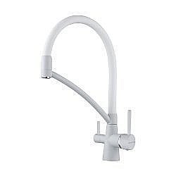 Смеситель для кухни Paulmark Sigen Si213111-WH белый матовый купить в интернет-магазине сантехники Sanbest