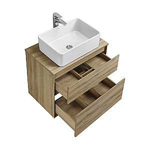 Тумба со столешницей Акватон Либерти 60 дуб эльвезия для ванной в интернет-магазине Sanbest