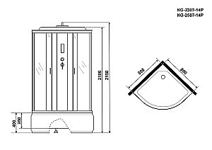 Душевая кабина Niagara Classic NG-2507-14P 80х80 купить в интернет-магазине Sanbest