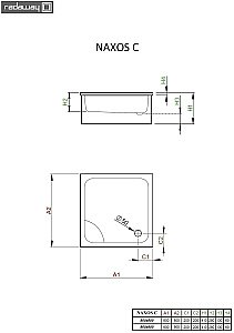 Душевой поддон Radaway Naxos C SNC9941-28 90x90 белый купить в интернет-магазине Sanbest