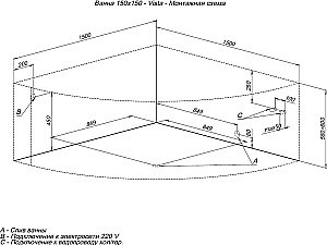 Акриловая ванна Aquanet Vista 254381 150x150 купить в интернет-магазине Sanbest