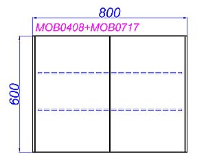 Зеркальный шкаф Aqwella Mobi 80 дуб балтийский купить в интернет-магазине сантехники Sanbest