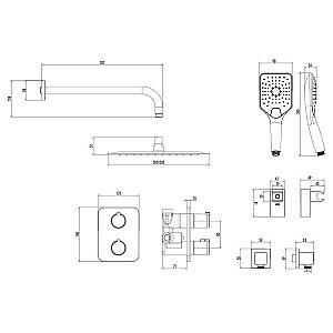 Душевая система Lemark Yeti LM7849C купить в интернет-магазине сантехники Sanbest