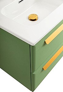 Тумба с раковиной Cezares ECO-CER-N 120 ECO-CER-N-1200-4C-SO-2-PS-P фисташковый софт для ванной в интернет-магазине Sanbest