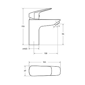 Смеситель для раковины BelBagno DUE-LVM-CRM-W0 хром купить в интернет-магазине сантехники Sanbest
