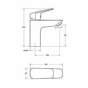 Смеситель для раковины BelBagno DUE-LVM-CRM-W0 хром купить в интернет-магазине сантехники Sanbest