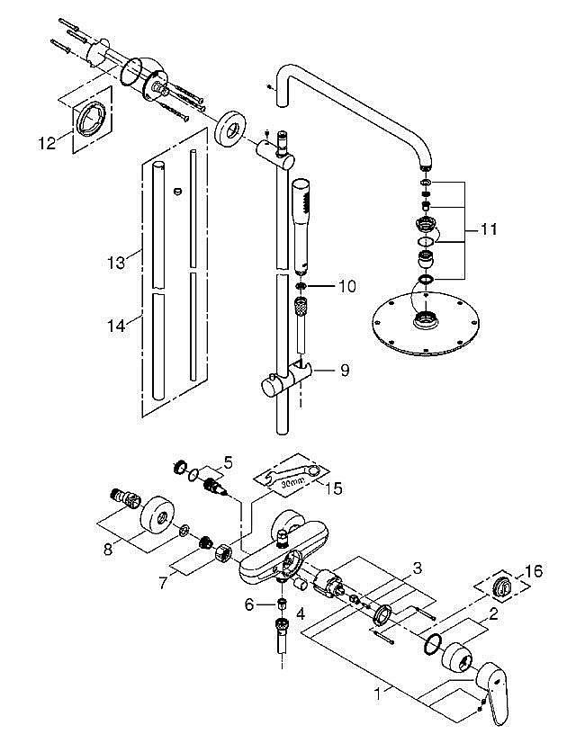 Душевая система Grohe Euphoria System 23058003 купить в интернет-магазине сантехники Sanbest
