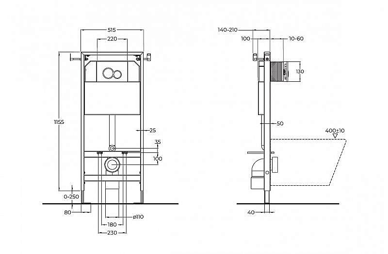 Инсталляция для унитаза BelBagno BB097 купить в интернет-магазине сантехники Sanbest