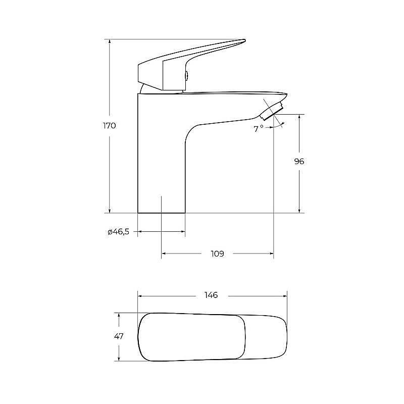 Смеситель для раковины BelBagno DUE-LVM-CRM-W0 хром купить в интернет-магазине сантехники Sanbest