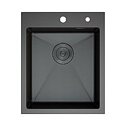 Кухонная мойка D&K 41х50 DKS415006 графит купить в интернет-магазине сантехники Sanbest