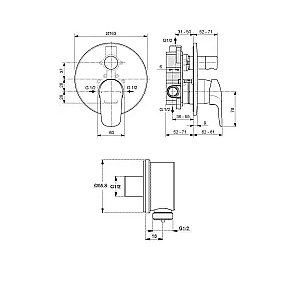 Душевая система Ideal Standard Idealrain Ceraflex BC447AA купить в интернет-магазине сантехники Sanbest