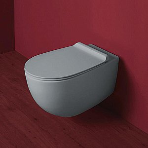 Унитаз подвесной SIMAS Vignoni VI18 cemento matt безободковый, цемент  матовый купить в интернет-магазине Sanbest