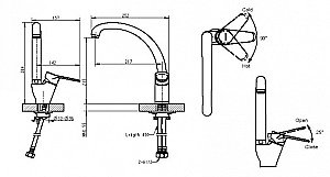 Смеситель для кухни Bravat EMERALDA F7135147CP-1-RUS купить в интернет-магазине сантехники Sanbest
